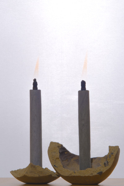 麻炭和ろうそく